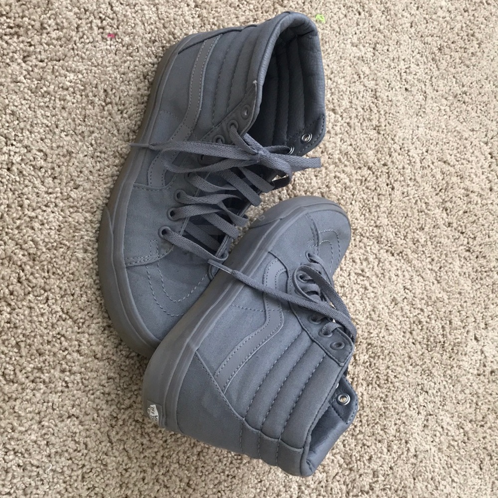 Gray high top Vans